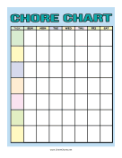 Colorful Chore Chart