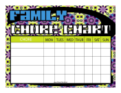 Flower Family Chore Chart