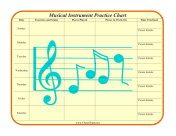 Musical Instrument Practice Chart