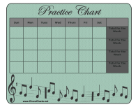 Musical Instrument Practice Chart