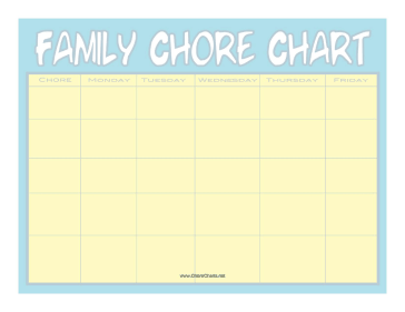 Big Family Chore Chart