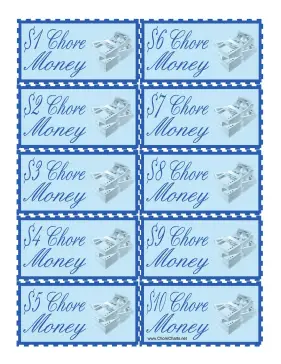Blue Chore Money
