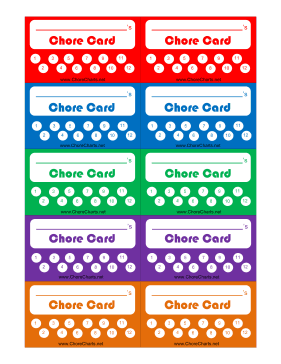 Chore Punch Card