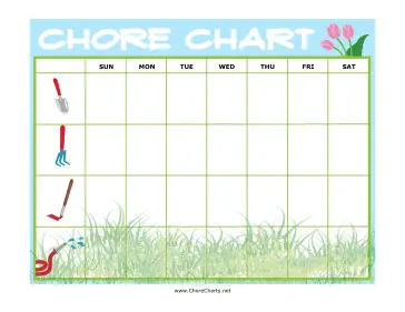 Gardening Chore Chart