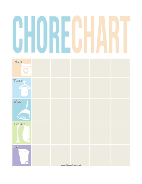 Pastel Chore Chart