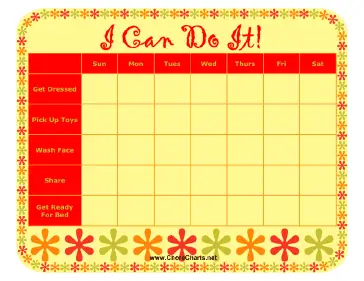 Preschool Chore Chart