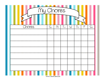 Stripes Chore Chart