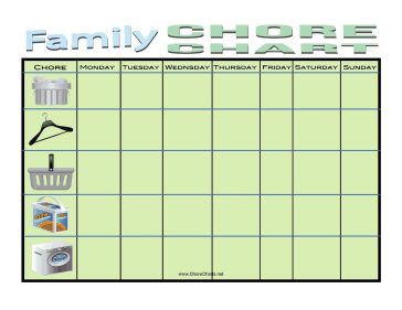 Task Family Chore Chart