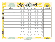 Sunflower Reward Chore Chart