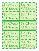 Chore Money Bills