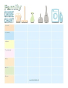 Cleaning Family Chore Chart