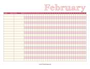 February Chore Chart