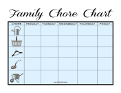 Garden Family Chore Chart