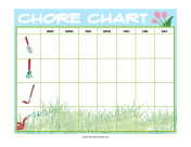 Gardening Chore Chart