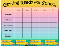 Getting Ready For School Chore Chart