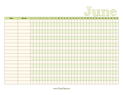 June Chore Chart