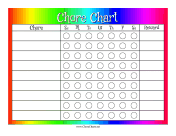Rainbow Reward Chore Chart