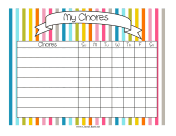 Stripes Chore Chart