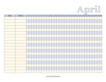 April Chore Chart