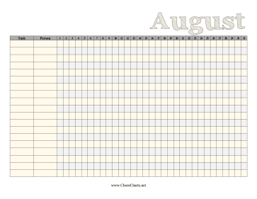 August Chore Chart