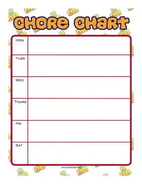 Blocks Chore Chart