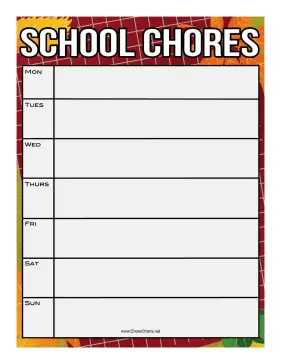 Brick School Chore Chart