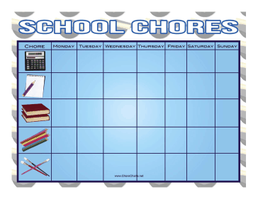 Class Room Chore Chart