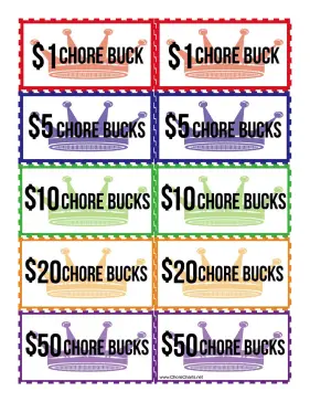 Crown Chore Bucks