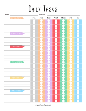 Daily Tasks By Subject