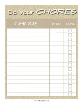 Do Your Chore Chart