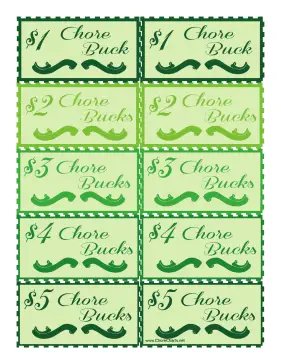 Elegant Chore Bucks