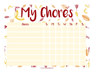 Fall Chore Chart