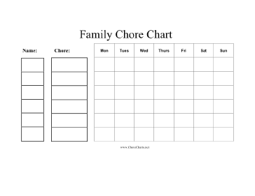 Family Chore Chart