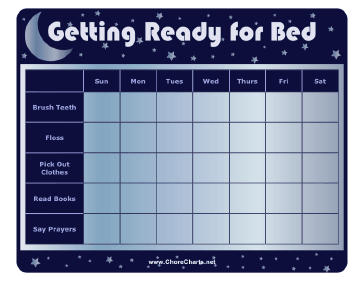 Getting Ready For Bed Chart