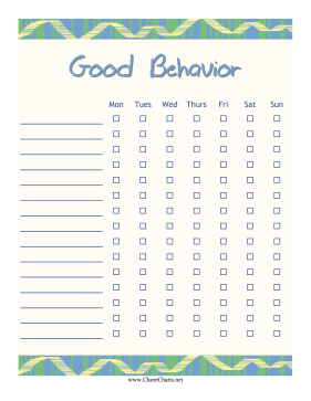 Good Behavior Chart