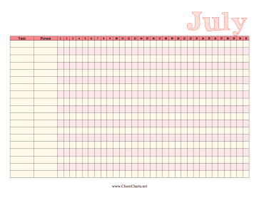 July Chore Chart