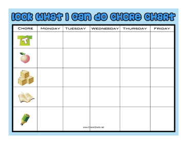 Look What I Can Do Chore Chart