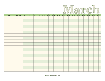 March Chore Chart