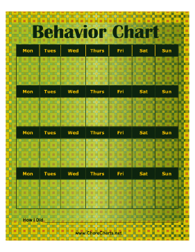 Monthly Behavior Chart