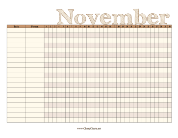 November Chore Chart