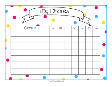 Polka Dots Chore Chart