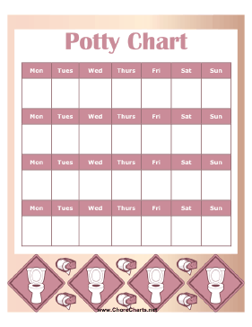 Potty Chart for Girl