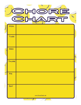Smiley Face Chore Chart