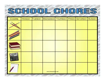 Subjects Chore Chart