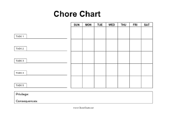 Teen Chore Chart