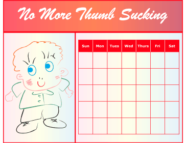 Thumb Sucking Chart