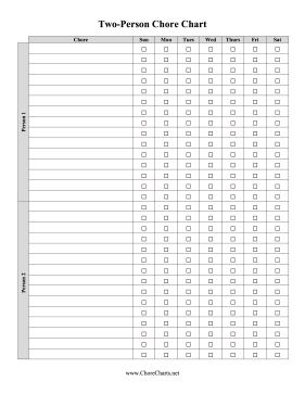 Two-Person Chore Chart