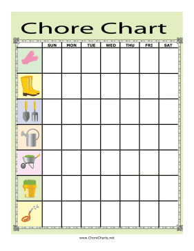 Yard Work Chore Chart