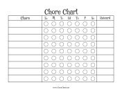 Blank Bubble Chore Chart