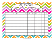 Chevrons Chore Chart